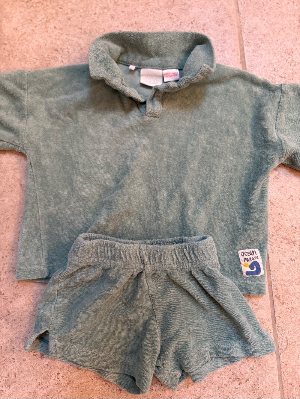 Zara Kids Toddler Boy Summer Terry Set